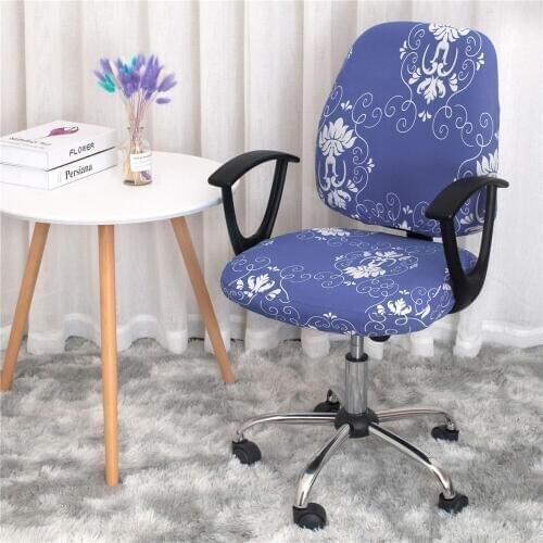 2pcs/set Office Home Universal Stretch Computer Armrest Chair Cover Elastic Seat Cover Spandex Split Chair Back Cover+Seat Cover