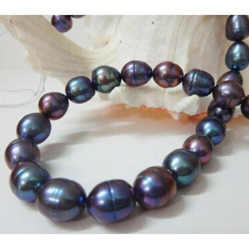 Jewelry Free Shipping NATURAL TAHITIAN GENUINE BLACK PEACOCK REDISH DROP PEARL NECKLACE