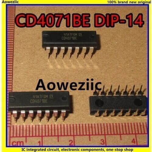 10Pcs/Lot CD4071BE CD4071 4071 DIP-14 CMOS OR GATES IC New Original Product