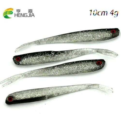100PCS rubber soft fishing lures 10cm 4g max catch vivid artifical fish fishing baits swimbaits isca de pesca fishing tackles