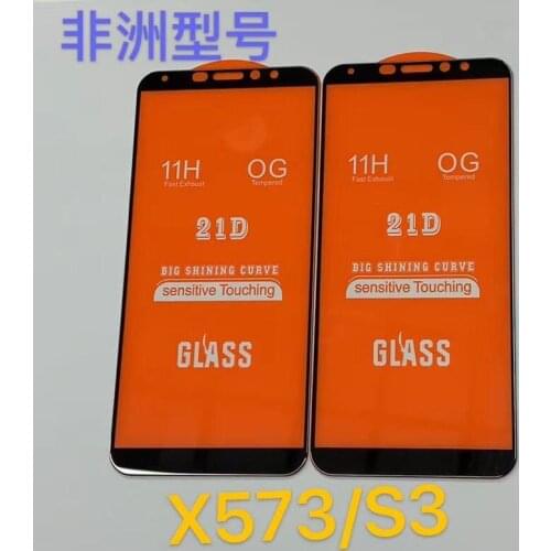 21D Full Glue Tempered Glass For Infinix X573 10H Full Screen Cover Screen Protector Film For infinix S3