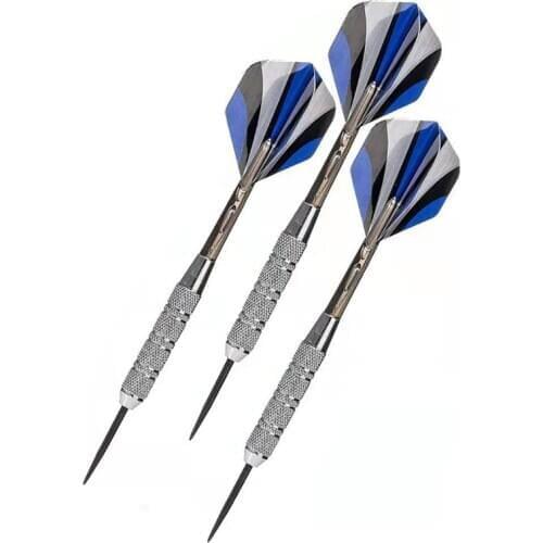 3pcs/set Silver Steel Tip Dart Set With Plastic Shaft 21g Standard Hard Darts Nickel Plated Indoor Game For Sisal Dartboard