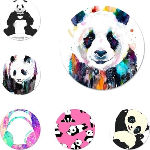 58mm Panda on the tree Diy Colorful Print Icons Pins Badge Decoration Brooches Metal Badges For Clothes Backpack Decoration