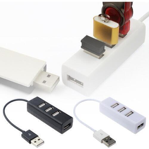 4 Ports LED USB 2.0 Adapter Hub Power on/off Switch For PC Laptop