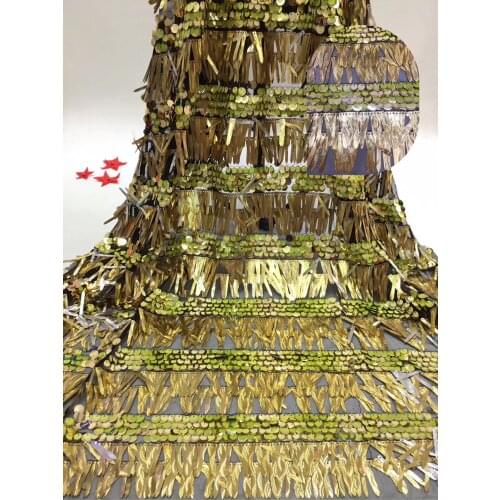 Sequin Style African Lace Fabric 2021 High Quality Lace French Lace Fabric Nigerian Tulle Sewing Evening Dress T3596