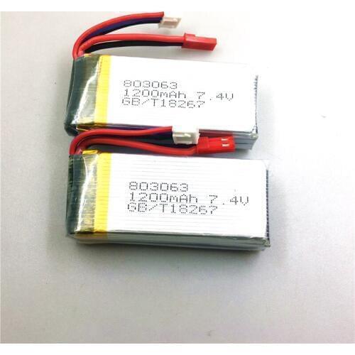 2PCS/Lot MJX X101 7.4V 1200mAh Battery For MJX X101/ X102H RC Quadcopter Spare parts