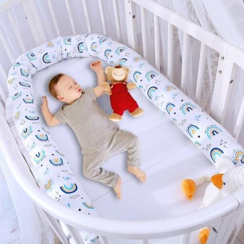 Baby Bed Bumper For Crib Newborn Nodic Thick Soft Crib Protector Cotton Patchwork Cot Cushion Kid Infant Sleep Safe Room Decor