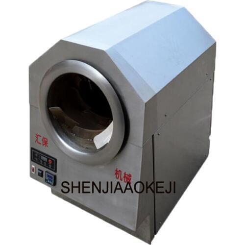 DCCZ3-4 Stainless steel Rotary drum Nut roaster Electromagnetic cooking Roasting Machine, Fried melon seeds machine 220V
