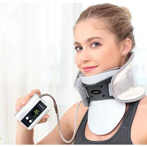 Electric neck cervical traction device adjustable inflatable collar household massage Spondylosis Collar Hanging Neck frame
