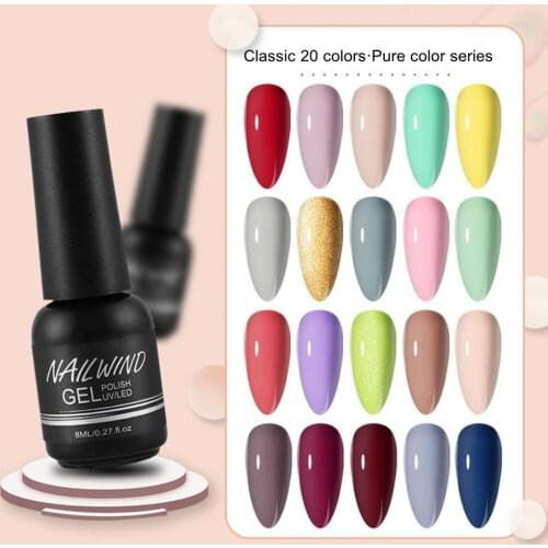 8ml Gel Nail Polish Semi-Permanent Delicate Texture Long Lasting Varnish Hybrids Kit UV LED Nail Gel for Nail Salon