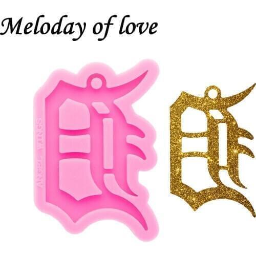 Glossy The Letter D Resin Molds Silicone Epoxy Mould DIY Handmade Making Fits Necklace Jewelry Tools DY0570