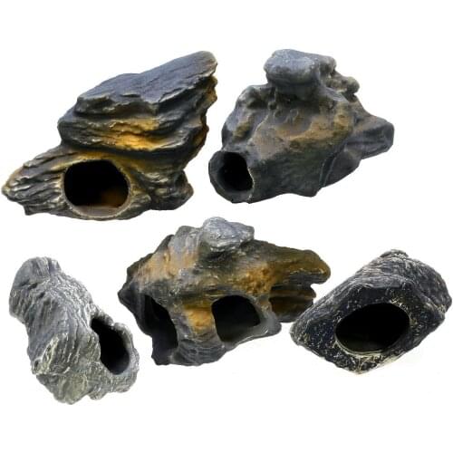 UP Cichlid Stones Ceramic Aquarium Rock Cave Decoration for Fish Tank Ornament Cave Decor 5 Sizes