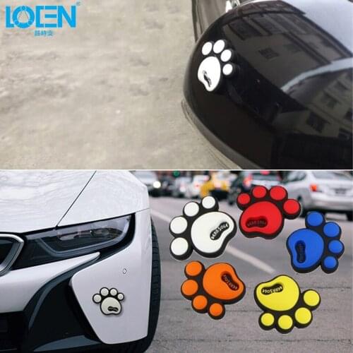 4pc Cute panda Hand Rubbe car door body rearview mirror Anti-collision car stickers for toyota hyundai Audi honda buick