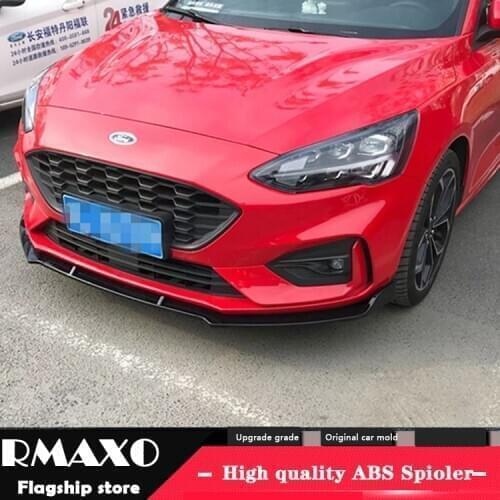 For Ford Focus sline Body kit spoiler 2019-20 For Focus sline ABS Rear lip rear spoiler front Bumper Diffuser Bumpers Protector
