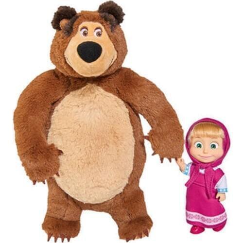 Martha and bear doll anime children comfort Plush family toys birthday gift