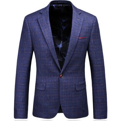 2019 New Style Mens High Quality Suits Jacket Single Button Leisure Men Stripe Blazer Casual Coat Mens Wool Blazers Suits