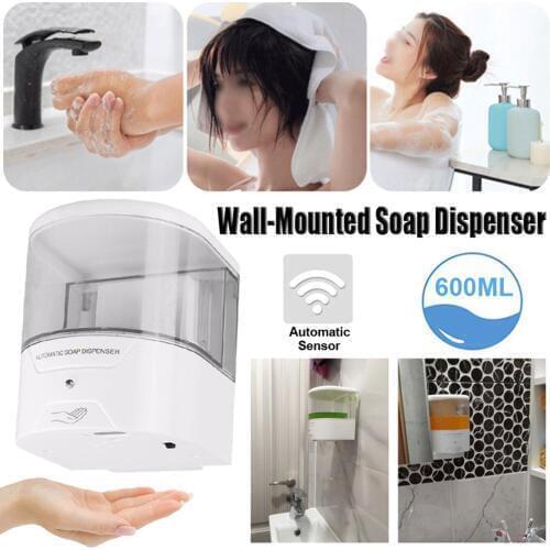 Soap Wall Dispenser Automatic Sensor 600ml IR Mount Mounted Liquid Touch Free