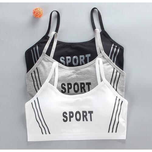 5pcs Girls Underwear Cotton Sport Training Bra Teenagers Girls Sling Vest Underwear Soft Breathable Teen Bras Puberty Clothing