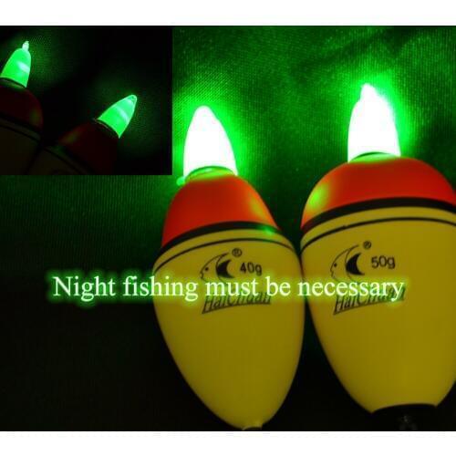 FISH KING 2Pcs Fishing Floats Intelligent Electronic Light Bobber 30g/40g/50g Fish Advanced EVA Plastic Float Bite Alarm