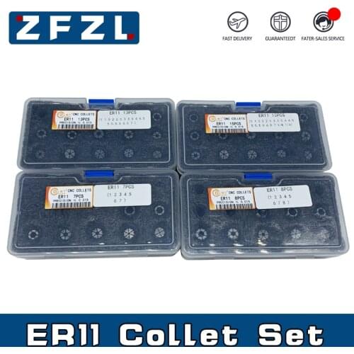 1Set ER11 Spring Collet Chuck 7PCS/8PCS/13PCS/15PCS CNC Milling Tool Holder Engraving Machine Spindle AA High Precision ER Chuck