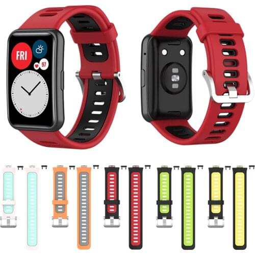 Silicone Sport Bracelet Strap For Huawei Watch Fit Replacement Wristband Accessories For Huawei FIT Watch Band Colorful Correa