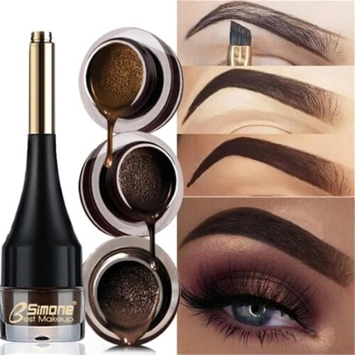 Long-lasting Eyebrow Cream Enhancers Waterproof Natural Brow Tinted Liquid Gel Air Cushion Cream Brow Makeup Cosmetics 4 Colors