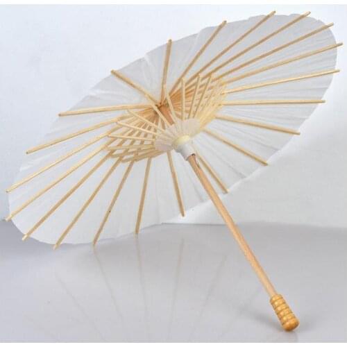 60pcs Bridal Wedding Parasols White Paper Umbrellas Chinese Mini Craft Umbrella Diameter 20,30,40,60cm SN747