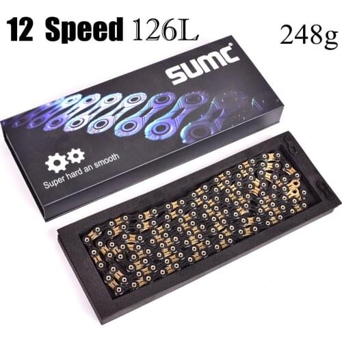 248g SUMC SX12SL Bicycle Chain 126L 12 Speed Bicycle Chain with MissingLink for Mountain/Rod Bike Bicycle Parts Original box