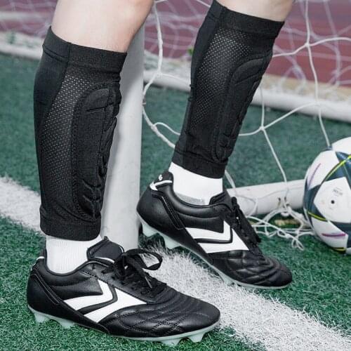 1 Pair Football Shin Guard Calf Compression Sock EVA Basketball Leg Sleeve Calf Support Protector Shields Soccer Protective Gear