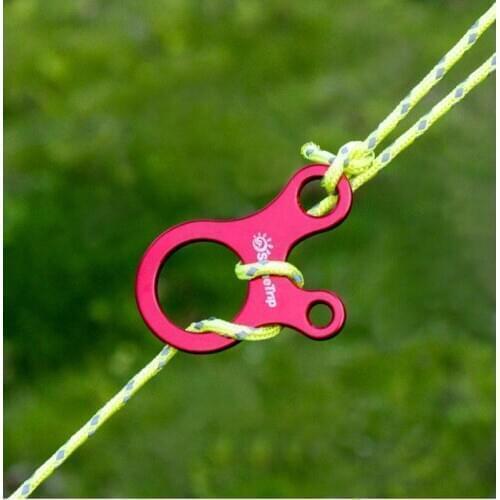 1PC Quick Knot Tent Wind Rope Buckle 3 hole Antislip Camping Hiking Tightening Hook Wind Rope Buckles