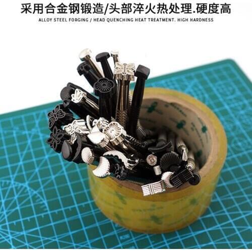 20pcs/set Leather Carving Printing Tool Set Handmade Leathercraft DIY Art Production Leather Tool Practical