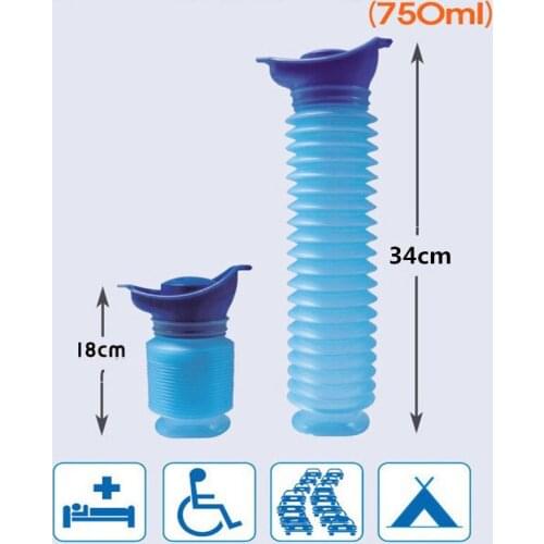 2020 New 1Pc 750ML Portable Adult Urinal Outdoor Camping Travel Urine Car Urination Pee Soft Toilet Urine Help Men Women Toilet