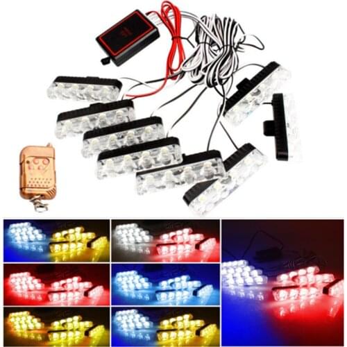 32LED Fso Flash Light Auto 12V Stroboscopes For Car Auto Police Flasher Lights Strobe Light LED Police Lights Stroboscope