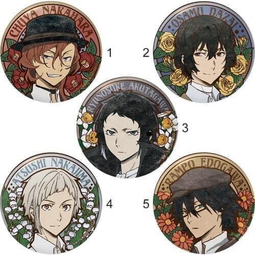 Japan Anime Bungo Stray Dogs Brooch Cartoon Pin Accessories For Clothes Hat Backpack Decoration Harajuku Badges