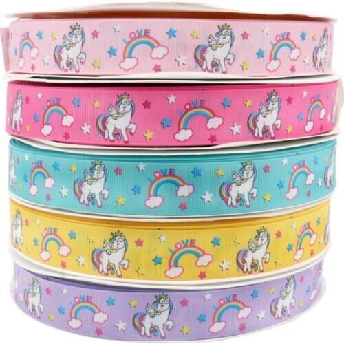 5 Meters Cartoon Character Satin Ribbon Silk Grosgrain 25MM DIY Decoration Ribbons For Gift Wrapping Girls Hair Accessories