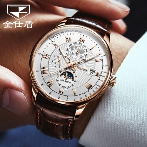 Automatic mechanical watch three eye six stitches watch fashion men watch mens watch