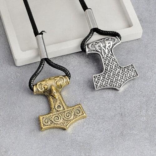 Viking Thor Hammer Mjolnir Runes Bronze and Antique Silver Plated Bracelet Norwegian Amulet Jewelry Gift for Women Girls #278312