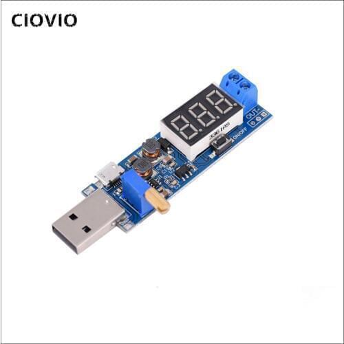CIOVIO 5PCS DC-DC 5V to 1.2V-24V USB Step UP/Down Power Supply Module Adjustable Converter Buck-boost Power Regulator Module