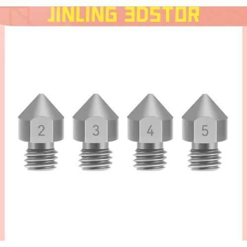 3D Printer TC4 Titanium Alloy MK8 Nozzle Reprap 1.75mm 0.2/0.3/0.4/0.5mm for Ender 3 CR10 Ender 5 Two trees Bluer Sapphire pro