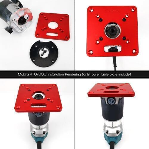 Aluminum Alloy Router Table Insert Plate trimming machine flip board for Woodworking Benches Router Table Plate RT0700C