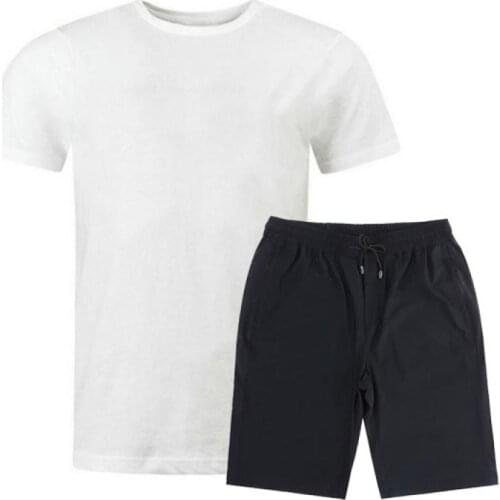 Summer Mens T-shirt Short Sleeve Suit High Quality Cotton T-shirt Sports Running Set Mens Sets Casual Sportswear for Male