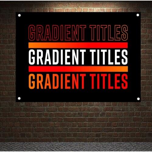 GRADIENT TITLES GRADIENT TITLES GRADIENT TITLES Exercise Fitness Banners Flags Bodybuilding Sports Gym Decor