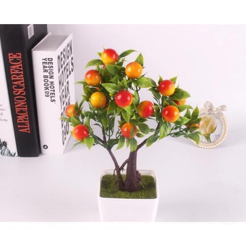 Artificial Emulate Bonsai Simulation Decorative Artificial Flowers Fake berry Pot Plants Ornaments Home Decor