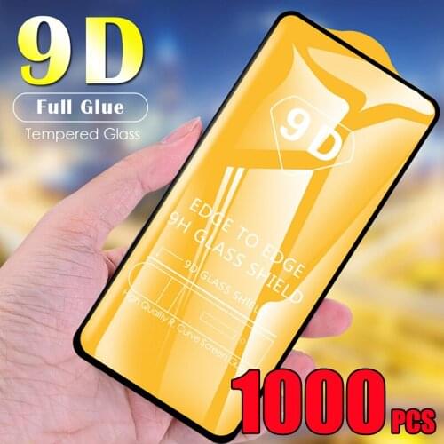 1000pcs 9D Full Glue Cover Curved Tempered Glass Guard Film Screen Protetcor For iPhone 12 Mini 11 Pro Max XS XR X 8 7 6 Plus SE