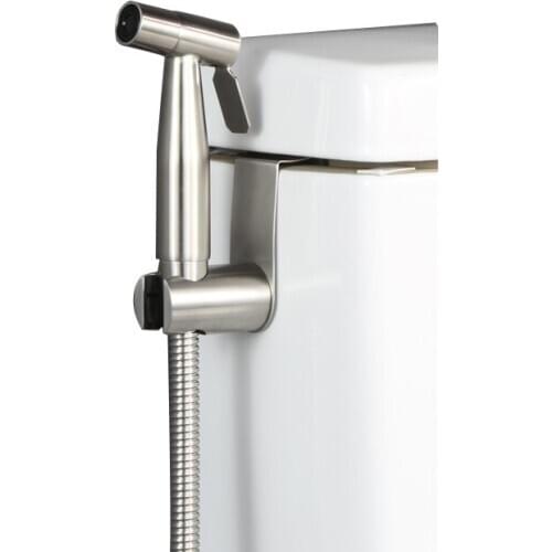 Two size T-adapter Handheld Toilet bidet sprayer set Kit Stainless Steel Bidet faucet shower head-Brushed