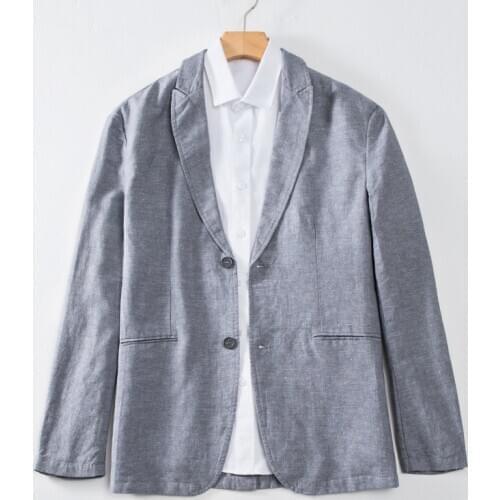 2019 new arrival fashion New Flax Casual Suit Cotton and linen Jacket Loose Large Thin Mens Blazers High-grade size MLXL2XL3XL