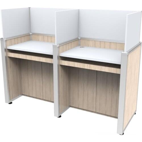 Study Carrel Desktop Panels Liftable For Test Center Anti-peeping Cubicle Language Lab Table Height Adjustable Computer Desk