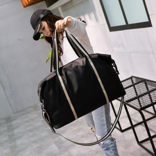New Outdoor Waterproof Travel Bag Business Short-distance Large-capacity Luggage Bag Simple Black and White Sports Fitness Bag
