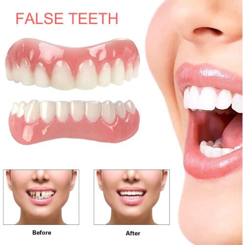 Instant Smile Veneer Mens and Womens Whitening Silicone Artificial Teeth Braces Whitening Sticks Comfortable Teeth Orthodontic