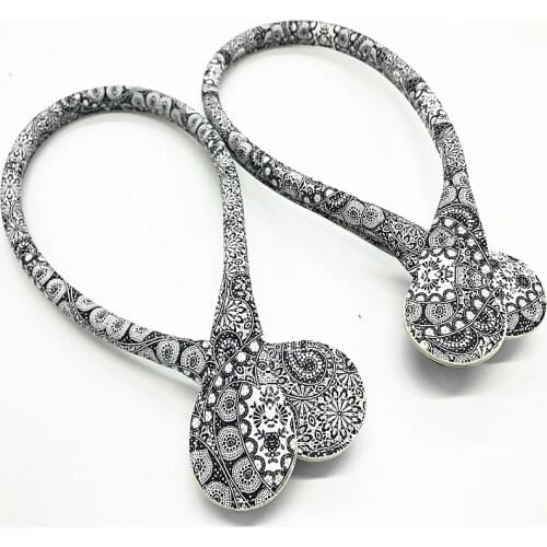 1 piece free shipping pu normal single color black PU laquer handle for your for o bag style tote bag 2021